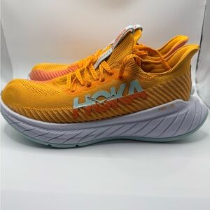 HOKA ONE ONE CARBON X3 Radiant Yellow Camellia Women’s Running Sneakers Size 8.5